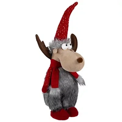 Kirkland's Plush Standing Moose Decoration In Multi