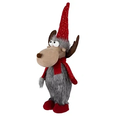 Kirkland's Plush Standing Moose Decoration In Multi