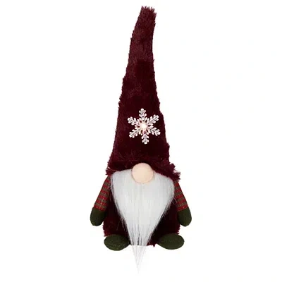 Kirkland's Gnome With Led Snowflake In Red