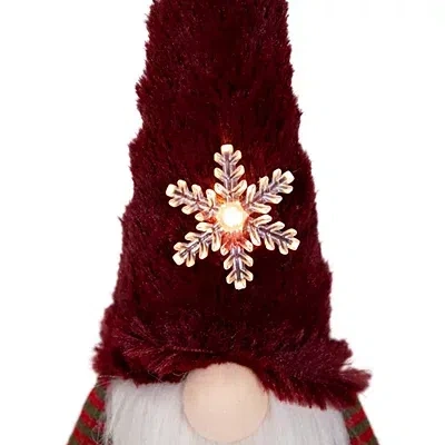 Kirkland's Gnome With Led Snowflake In Red