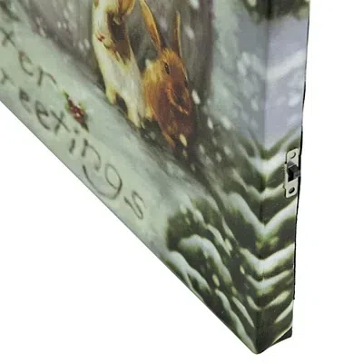 Kirkland's Led Snowman & Reindeer Christmas Canvas Art Print In Multi