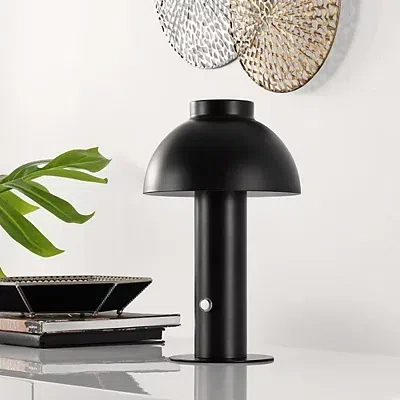 Kirkland's Safavieh Black Led Cordless Table Lamp In Black