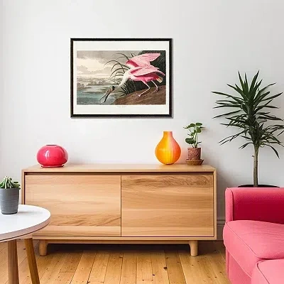 Kirkland's Vintage Pink Spoonbill Bookplate Framed Art Print In Multi