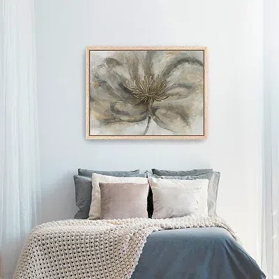 Kirkland's Wildflower Framed Canvas Art Print In Gray