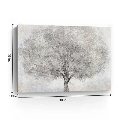 Kirkland's Tree Blossoms Canvas Art Print In Gray