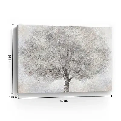 Kirkland's Tree Blossoms Canvas Art Print In Gray