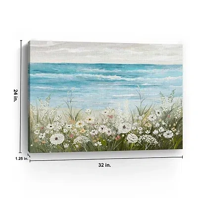 Kirkland's Floral Coast Canvas Art Print In Multi