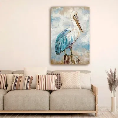 Kirkland's Pelican Perch Canvas Art Print In Multi