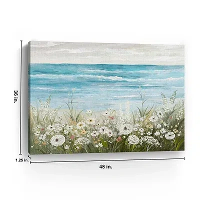 Kirkland's Floral Coast Canvas Art Print In Multi