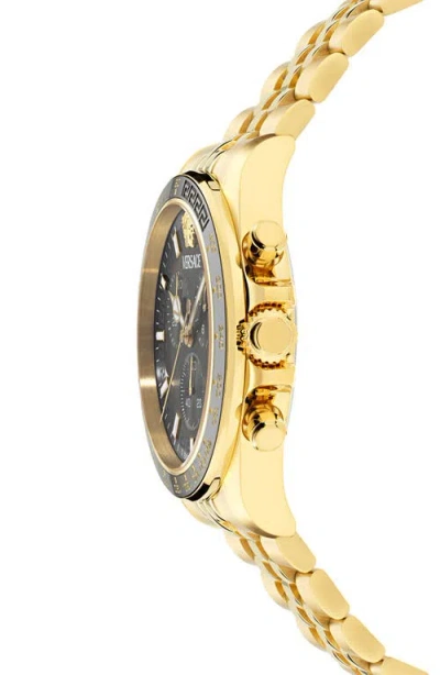 Versace Greca Chrono Wave Chronograph Watch, 43mm In Gold