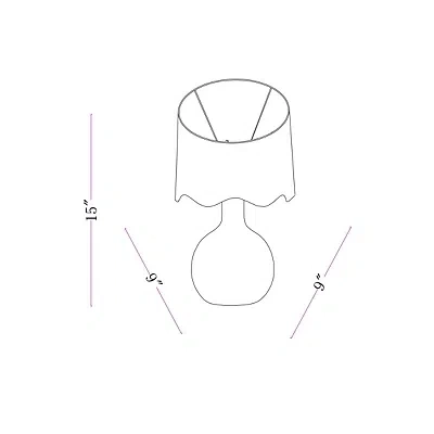 Kirkland's Ceramic Balbao Scalloped Shade Table Lamp In White