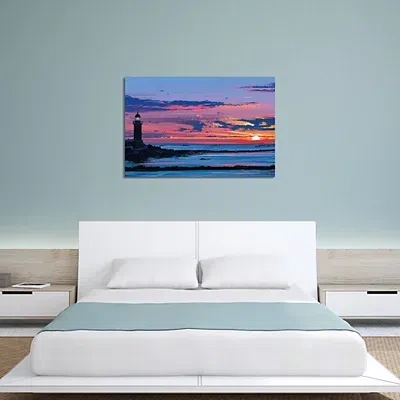 Kirkland's Lighthouse Coastal Canvas Art Print In Multi