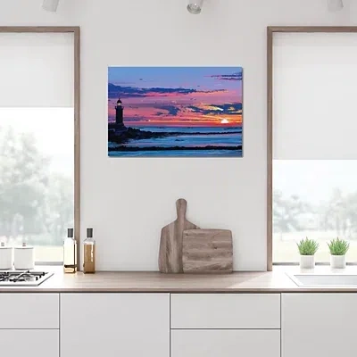 Kirkland's Lighthouse Coastal Canvas Art Print In Multi