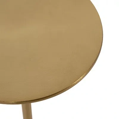 Kirkland's Metal Teardrop Accent Table In Gold