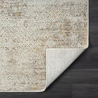 Kirkland's Brisbane Beige Faded Damask Area Rug