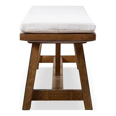 Kirkland's Upholstered Rustic Wood Katie Dining Bench In Multi