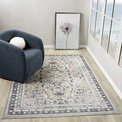 Kirkland's Vista Blue Beige Area Rug In Multi