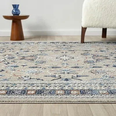 Kirkland's Vista Blue Beige Area Rug In Multi