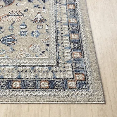 Kirkland's Vista Blue Beige Area Rug In Multi