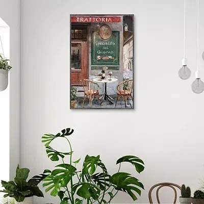 Kirkland's Table For Two Framed Canvas Art Print In Multi