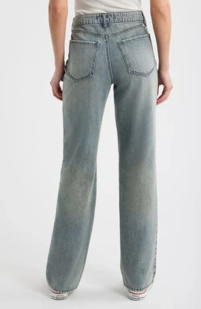 1822 Denim High Waist Baggy Straight Leg Jeans In Gray