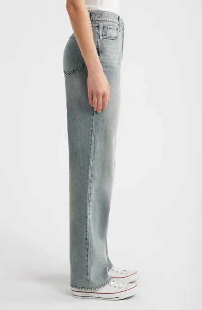 1822 Denim High Waist Baggy Straight Leg Jeans In Gray