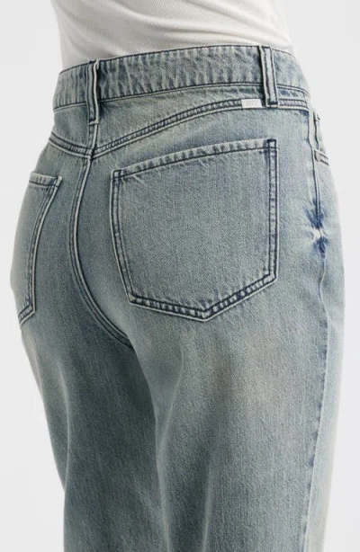 1822 Denim High Waist Baggy Straight Leg Jeans In Gray