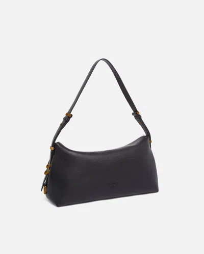 Pinko Borsa A Spalla Saddle Bag Media In Pelle In Black