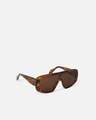 Pinko Oversized Mask Sunglasses In Brown