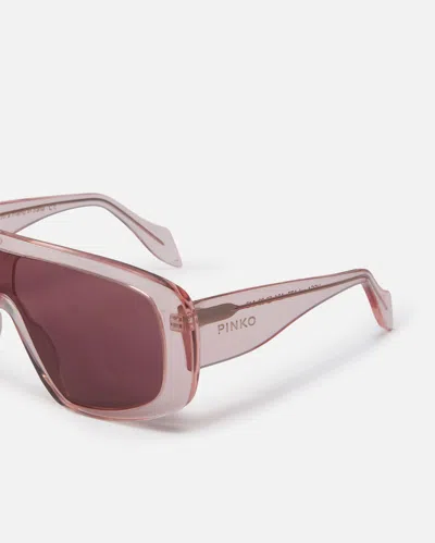 Pinko Occhiali Da Sole A Mascherina Oversize In Pink