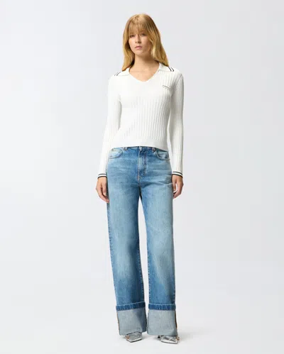 Pinko Maglia Stile Polo In White