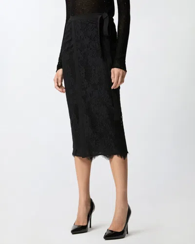 Pinko Gonna In Pizzo Rebrodè In Black