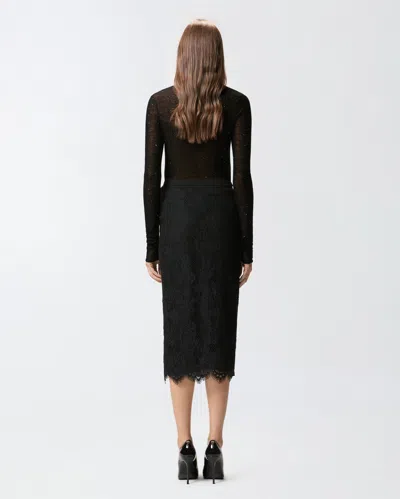 Pinko Gonna In Pizzo Rebrodè In Black