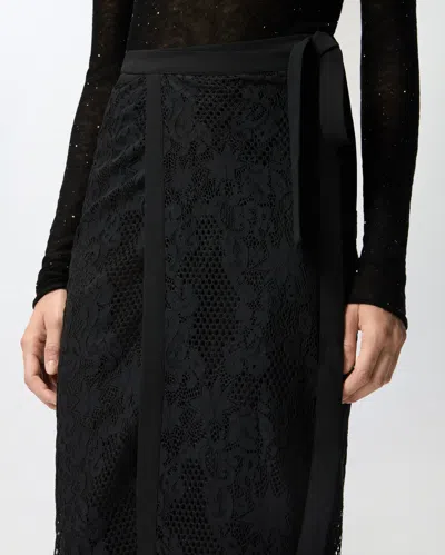 Pinko Gonna In Pizzo Rebrodè In Black