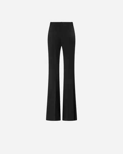 Pinko Tailored High-waisted Flared Trousers With Polished Button Detail In Black