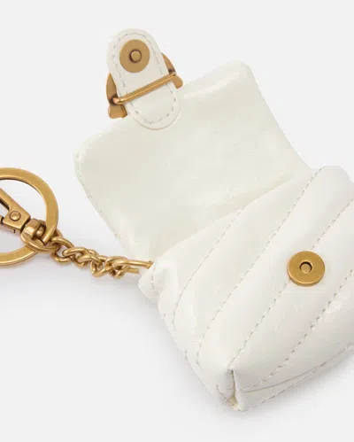 Pinko Custodia Airpods Love Bag Puff In Pelle Lucida In White