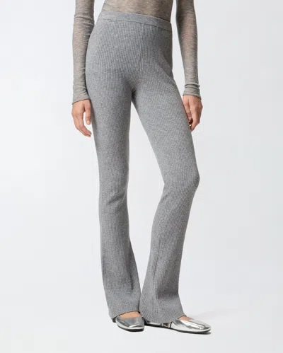 Pinko Pantaloni Lunghi Svasati In Maglia In Gray