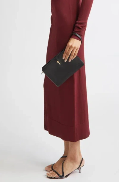 Christian Louboutin Small Bettina Leather Wristlet In Black