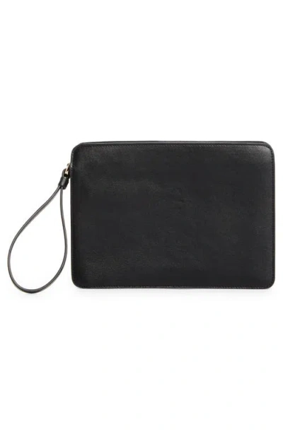 Christian Louboutin Small Bettina Leather Wristlet In Black