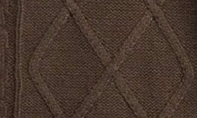 Guess Jeans Organic Cotton Blend Cable Sweater In Brown