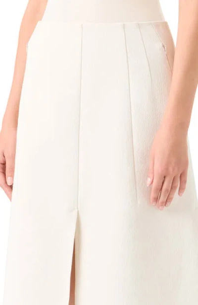 Akris Pleated Cotton & Silk A-line Skirt In White