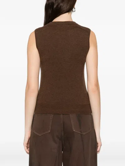 Arch4 Alessandra Knit Top In Brown