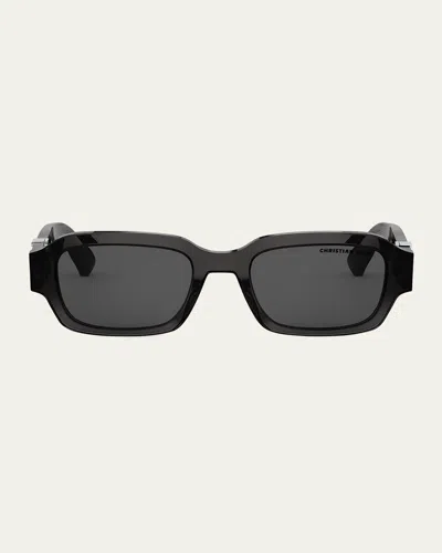 Dior Oblique S2i 52mm Rectangular Sunglasses In Gray