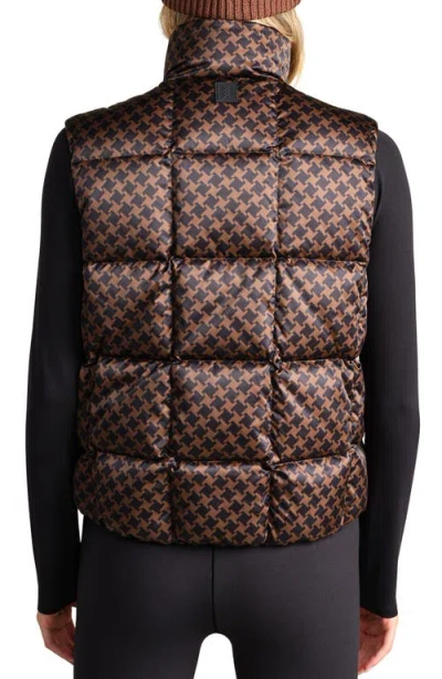 Rhone Water Repellent Houndstooth Check 650 Fill Power Down Vest In Multi