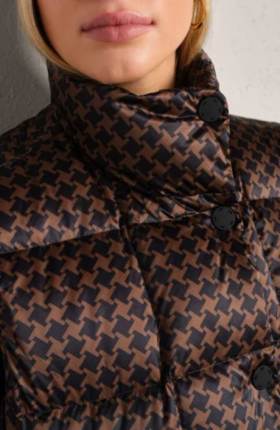 Rhone Water Repellent Houndstooth Check 650 Fill Power Down Vest In Multi