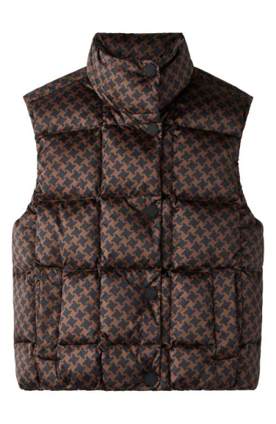 Rhone Water Repellent Houndstooth Check 650 Fill Power Down Vest In Multi