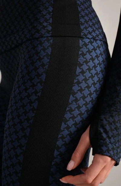 Rhone Houndstooth Check Leggings In Blue