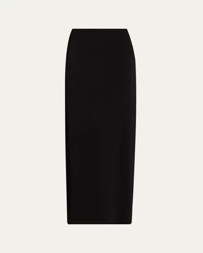 House Of Dagmar Jersey Column Skirt In Black
