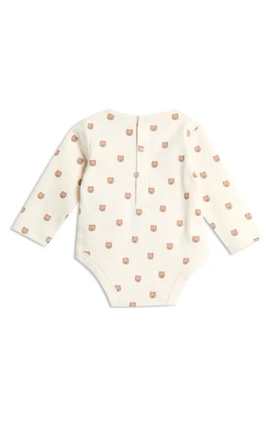 Jojo Maman Bébé Jojo Maman Bebe Long Sleeve Bodysuit & Bear Appliqué Waffle Knit Overalls Set In Blue