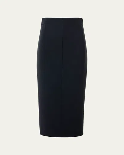 Akris Wool Crepe Midi Pencil Skirt In Animal Print